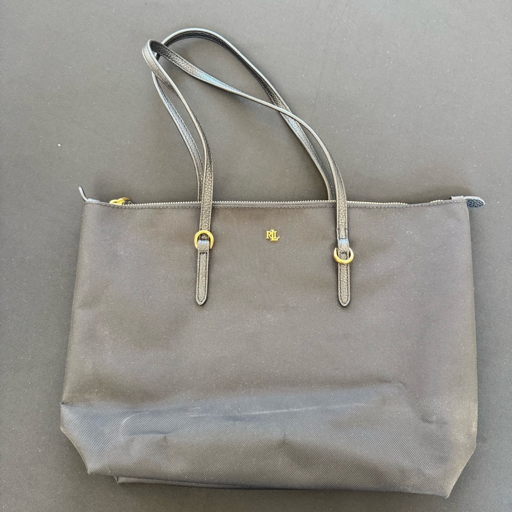 Ralph Lauren Charcoal Gray Tote Bag